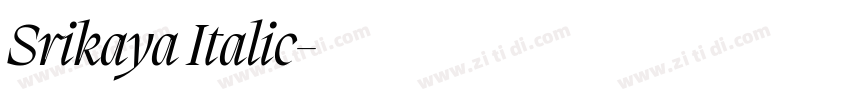 Srikaya Italic字体转换 Srikaya Italic字体转换